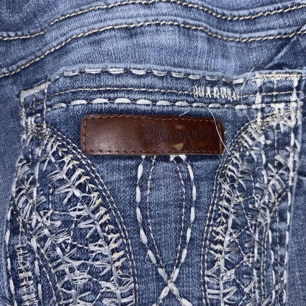 Wrangler Bootcut Jeans Women's‎ 7/8 Western Faded Flare 32x31 Medium Wash Blue - Picture 5 of 12